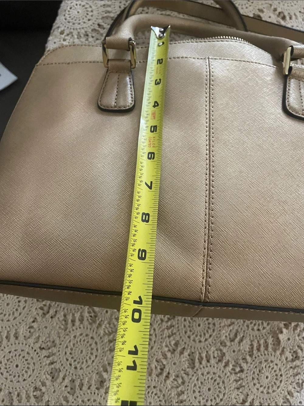 Calvin Klein Metallic Gold Satchel Purse
